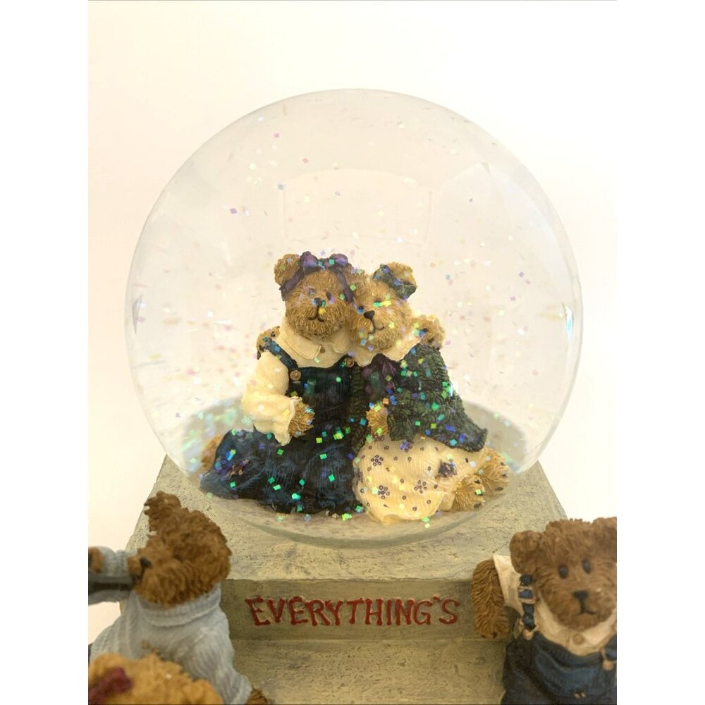 Coca-Cola Friendship Water Globe Music Box Boyds Bears 919926 Claire de Lune Vtg - Picture 2 of 12
